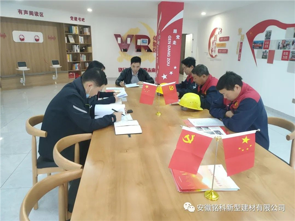 安徽銘科新型建材掀起學習宣傳貫徹黨的二十大精神熱潮